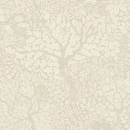 Manhattan Comfort Lisieux Olle Taupe Forest Sanctuary 33 ft L X 209 in W Wallpaper BR4080-83110